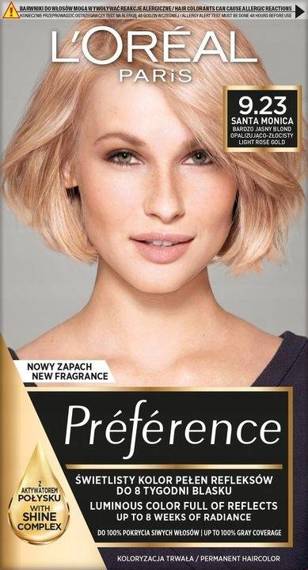 L'Oreal Paris Recital Preference 9.23 Helles Rose Gold Haarfärbemittel