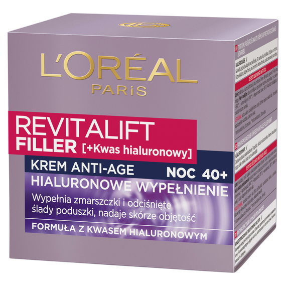 L'Oreal Paris Revitalift Filler Hyaluron-Füllung Anti-Age Nachtcreme 40+ 50 ml