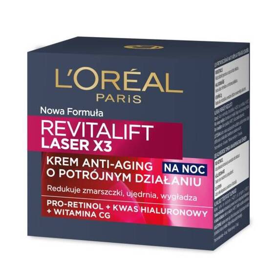 L'Oréal Paris Revitalift Laser X3 Noc  Anti-Age Krem 50 ml