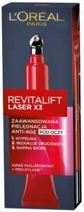 L'Oréal Paris Revitalift Laser x 3 Skoncentrowana pielęgnacja pod oczy 40+ 15 ml