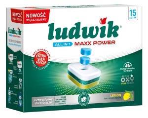 LUDWIK Tabletki do zmywarki MAXX POWER LEMON 15szt