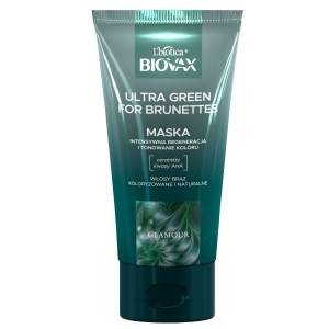 L'biotica Biovax Glamour Ultra Green for Brunettes maska do włosów 150 ml