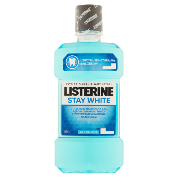 Listerine Bleiben Sie weiße Flüssigkeit Mundwasser 500ml
