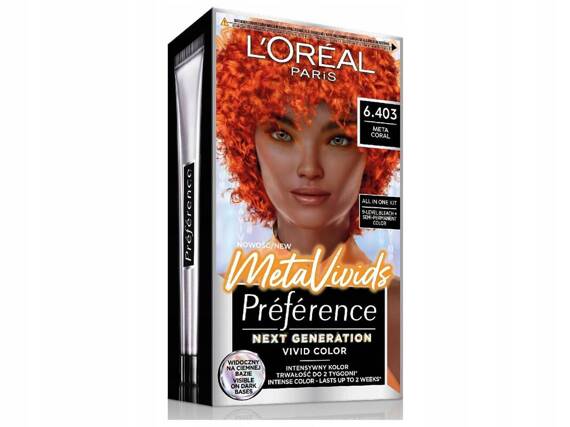 Loreal Preference MetaVivids Farba do włosów nr 6.403 Coral