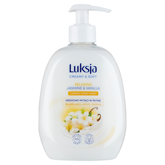 Luksja Creamy & Soft Cremige Flüssigseife mit entspannendem Jasmin und Vanille, 500 ml