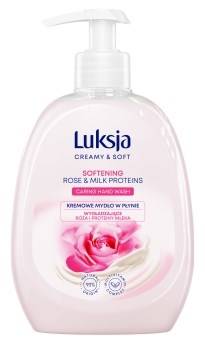 Luksja Creamy & Soft Cremige Flüssigseife mit glättenden Rosen- und Milchproteinen 500 ml