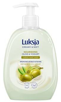 Luksja Creamy & Soft Cremige Flüssigseife mit nährenden Oliven und Joghurt, 500 ml