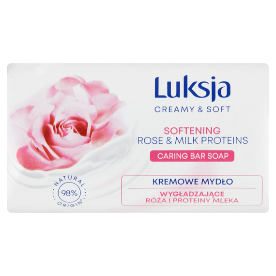 Luksja Creamy & Soft Cremige Glättungsseife mit Rosen- und Milchproteinen 90 g