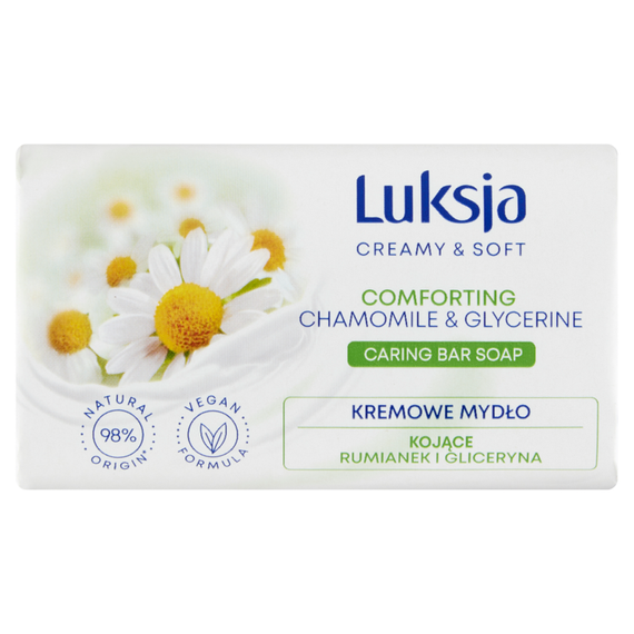 Luksja Creamy & Soft Cremige beruhigende Seife mit Kamille und Glycerin 90 g