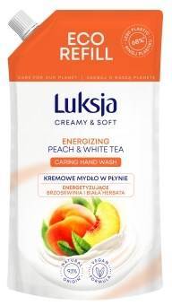 Luksja Creamy & Soft Kremowe mydło w płynie energetyzujące brzoskwinia i biała herbata 400 ml zapas