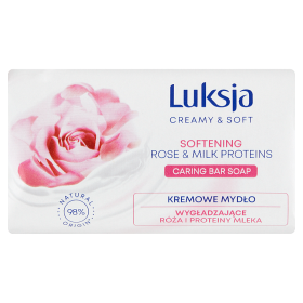 Luksja Creamy & Soft Kremowe mydło wygładzające róża i proteiny mleka 90 g