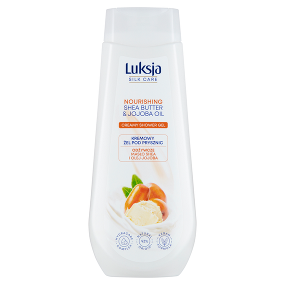 Luksja Silk Care Cremiges Duschgel mit pflegender Sheabutter und Jojobaöl, 500 ml