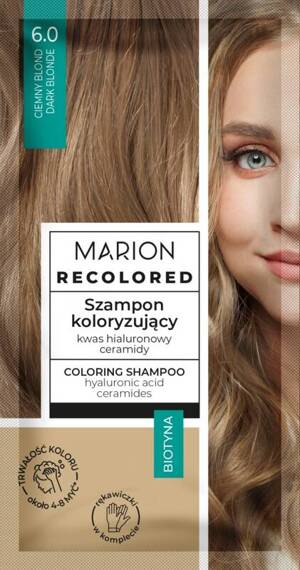 Marion Recolored Szampon koloryzujący Szamponetka 6.0 Ciemny Blond  35ml