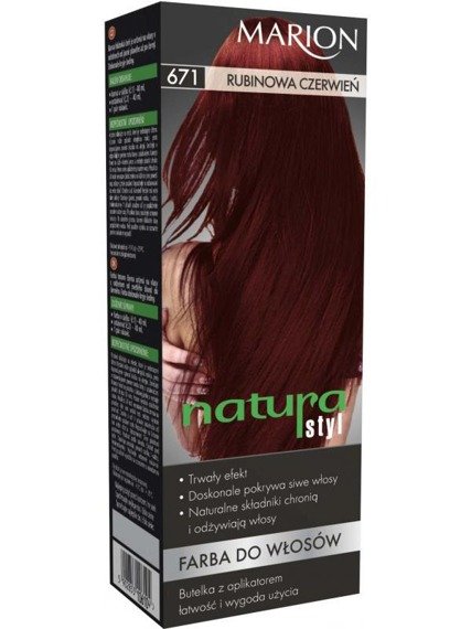 Marion farba do włosów natura styl 671 rubinowa czerwień