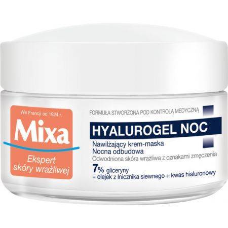 Mixa Krem-maska HYALUROGEL NOC skóra wrażliwa i odwodniona  50 ml