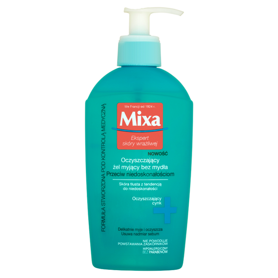 Mixa Purifying Reinigungsgel ohne Seife 200ml Anti-Unvollkommenheiten