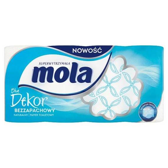 Mola Blue Dekor Papier toaletowy bezzapachowy 8 rolek