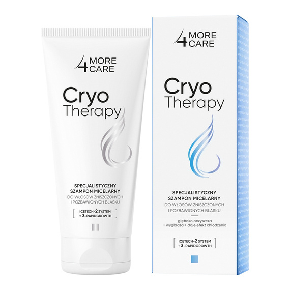 More4Care Cryotherapy Spezialisiertes Mizellenshampoo für geschädigtes Haar 200 ml