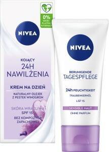 NIVEA 24H Nourishing Soothing Cream für empfindliche Haut - mit SPF15 50ml