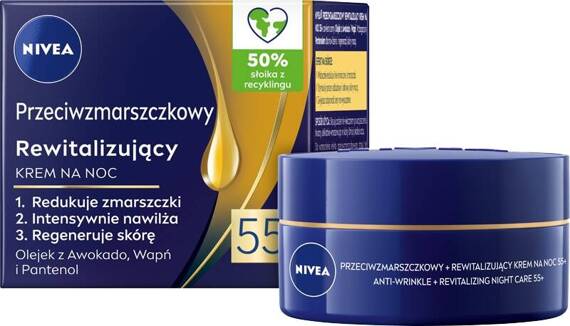 NIVEA Przeciwzmarszczkowy rewitalizujący krem na noc 55+