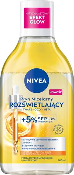 NIVEA Rozświetlający Płyn micelarny z 5% serum 400 ml