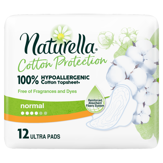 Naturella Cotton Protection Ultra Normal Podpaski ze skrzydełkami x12