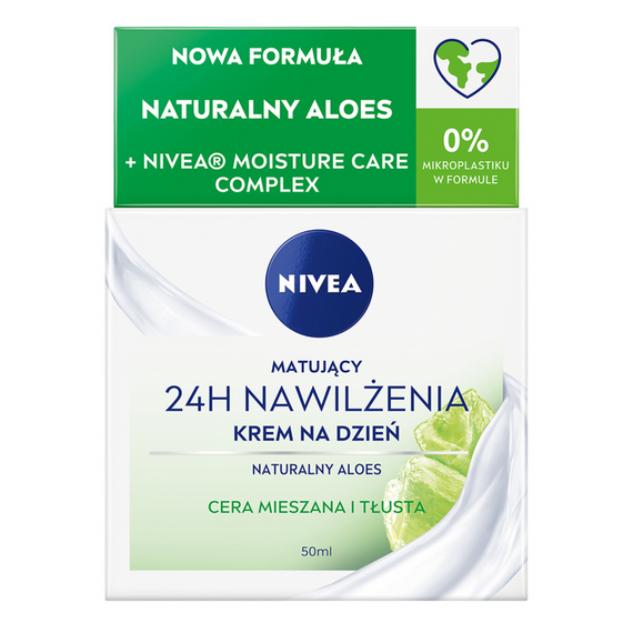 Nivea 24H Moisturizing Mattifying Tagescreme für fettige und Mischhaut 50 ml