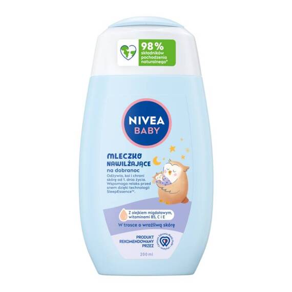 Nivea Baby mleczko nawilżające na dobranoc 200ml