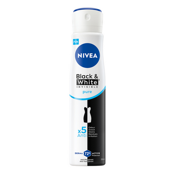 Nivea Black&White Invisible Pure Antitranspirant Spray 250 ml