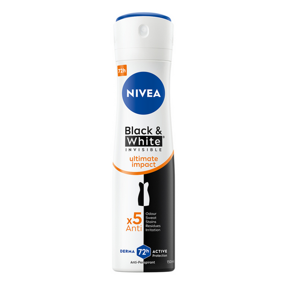 Nivea Black&White Invisible Ultimate Impact Antitranspirant Spray 150 ml