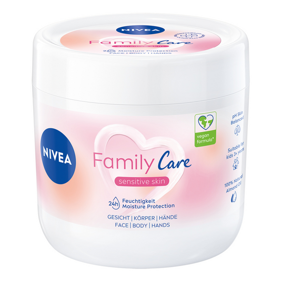 Nivea Family Care leichte Feuchtigkeitscreme für Körper, Gesicht und Hände 450 ml