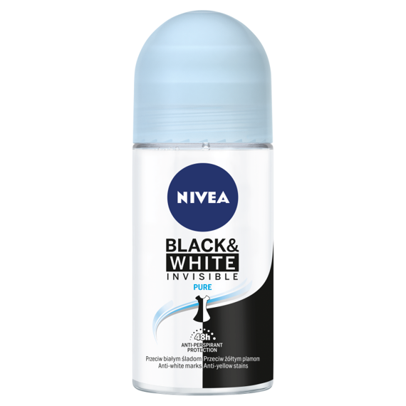 Nivea NIVEA Invisible für Schwarz und Weiß Reines 48 h Anti-Transpirant Roll-on für Frauen 50ml