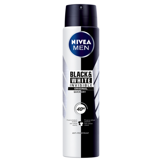 Nivea Nivea Men Invisible für Schwarz und Weiß 48 h Anti-Transpirant Spray 250 ml