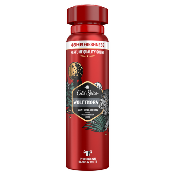 Old Spice Wolfthorn Deodorant Spray für Männer, 150 ml, 48 Stunden Frische, 0 % Aluminium