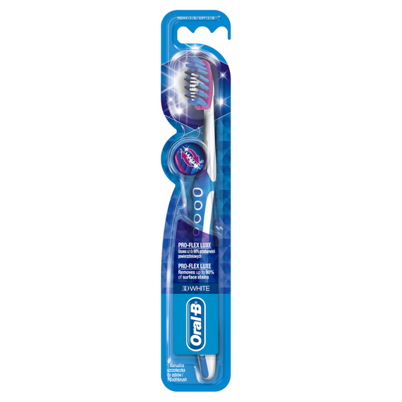 Oral-B 3D White Luxe Pro-Flex Handzahnbürste, weich