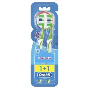 Oral-B Complete 5 Way Clean Handzahnbürste, 2 Stück