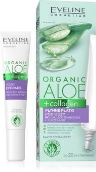 Organic Aloe + Collagen Płynne płatki pod oczy redukujące zmarszczki i kurze łapki 4 w 1