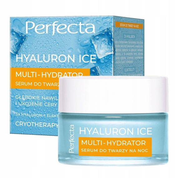 Perfecta Hyaluron Ice Krem-serum do twarzy na noc 3x Hyaluron, Elektrolity