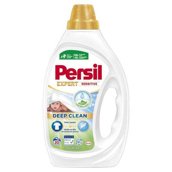 Persil Expert Sensitive Flüssigwaschmittel für weiße Textilien 900 ml (20 Wäschen)