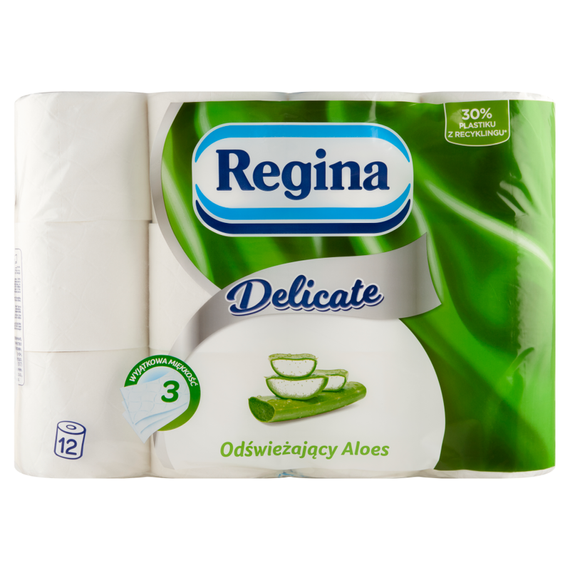 Regina Delicate Aloe erfrischendes Toilettenpapier 12 Rollen