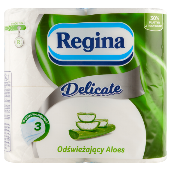 Regina Delicate Aloe erfrischendes Toilettenpapier 4 Rollen