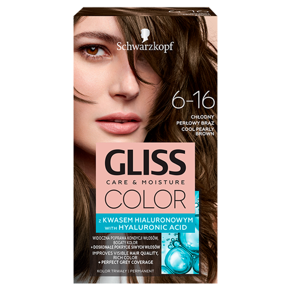 Schwarzkopf Gliss Color Haarfarbe cool pearl brown 6-16