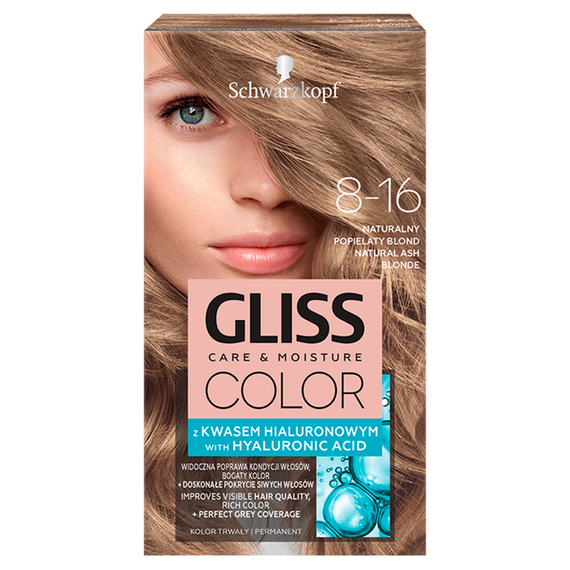 Schwarzkopf Gliss Color Haarfärbemittel natürliches Aschblond 8-16