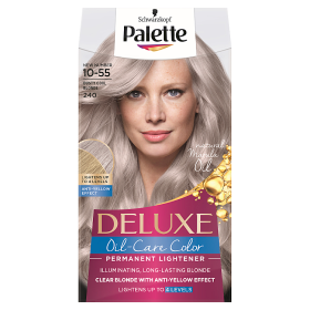 Schwarzkopf Palette Deluxe Oil-Care Color permanente Haarfarbe mit Mikro-Ölen 240 (10-55) Cool Blonde