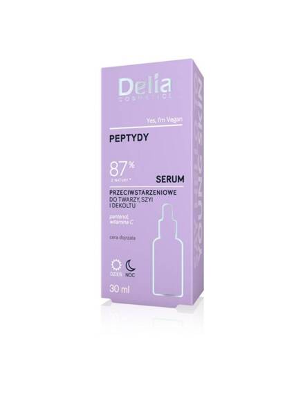 Serum do twarzy, szyi i dekoltu PEPTYDY 87% DELIA COSMETICS, 30 ml