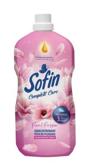 Sofin Complete Care & Freshness Floral Passion Skoncentrowany płyn do płukania 1,8 l (72 prania)