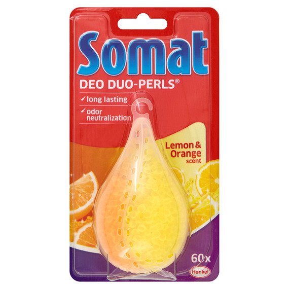 Somat Deo Duo-Perls Odświeżacz do zmywarek cytrynowo-pomarańczowy 17g