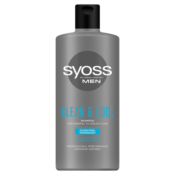 Syoss Men Clean & Cool Shampoo für normales und fettiges Haar 440 ml