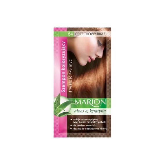 Szamponetka Marion saszetka szampon koloryzujący Orzechowy Brąz 64