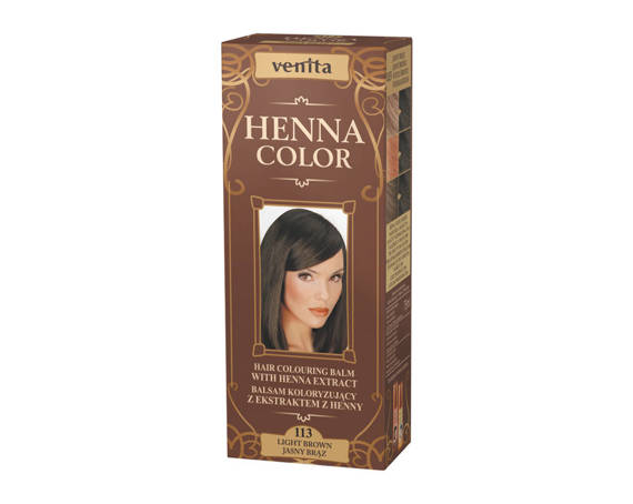 VENITA Henna Color balsam koloryzujący z ekstraktem z henny 113 Jasny Brąz \ Light Brown 75 ml